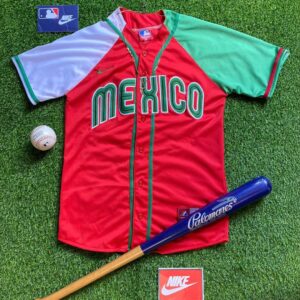 Jersey de Béisbol - Mexico - Blanco Rojo Verde
