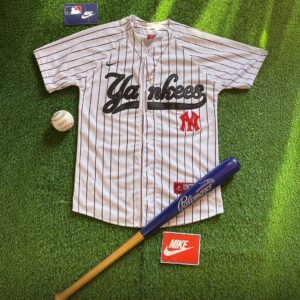Jersey de Béisbol - Yankees Blanco Negro
