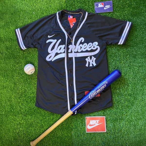 Jersey de Béisbol - Yankees Negro Blanco